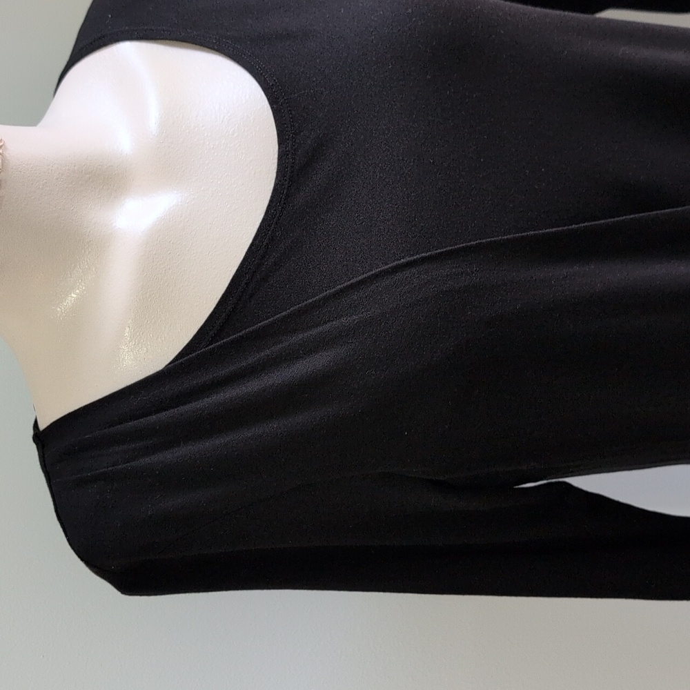 Victor Alfaro Designer Black Drape Blouse 3/4 Sleeve Size xs